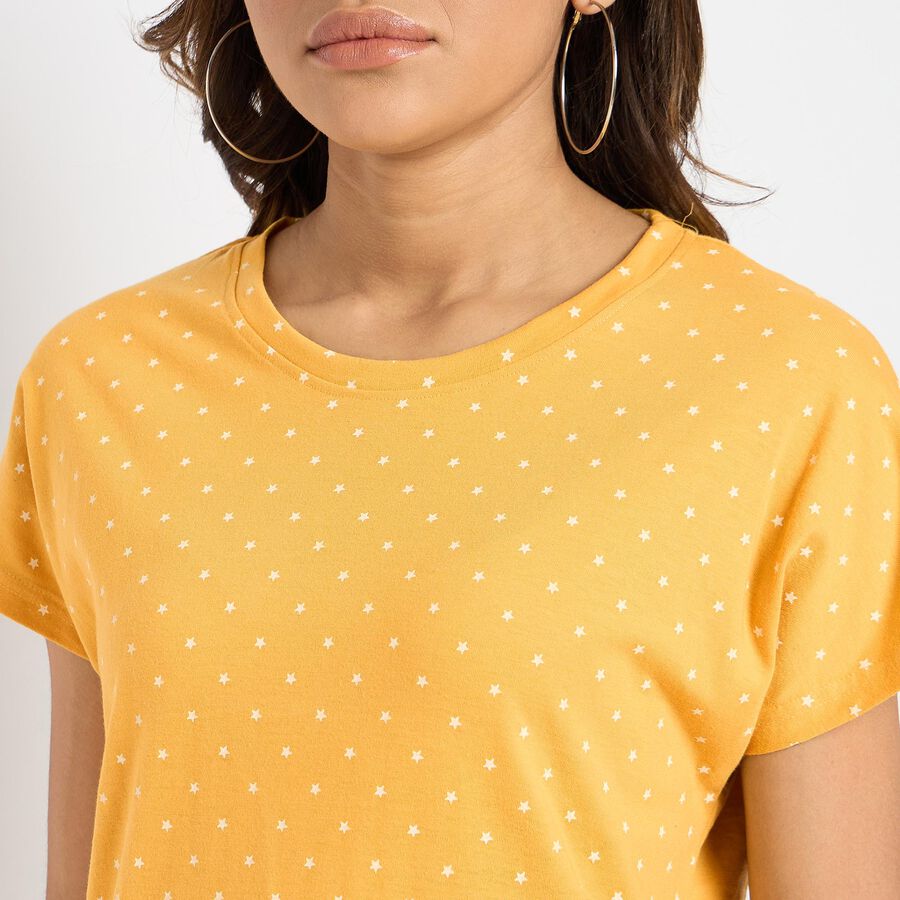 Ladies' Round Neck T-Shirt , Mustard, large image number null