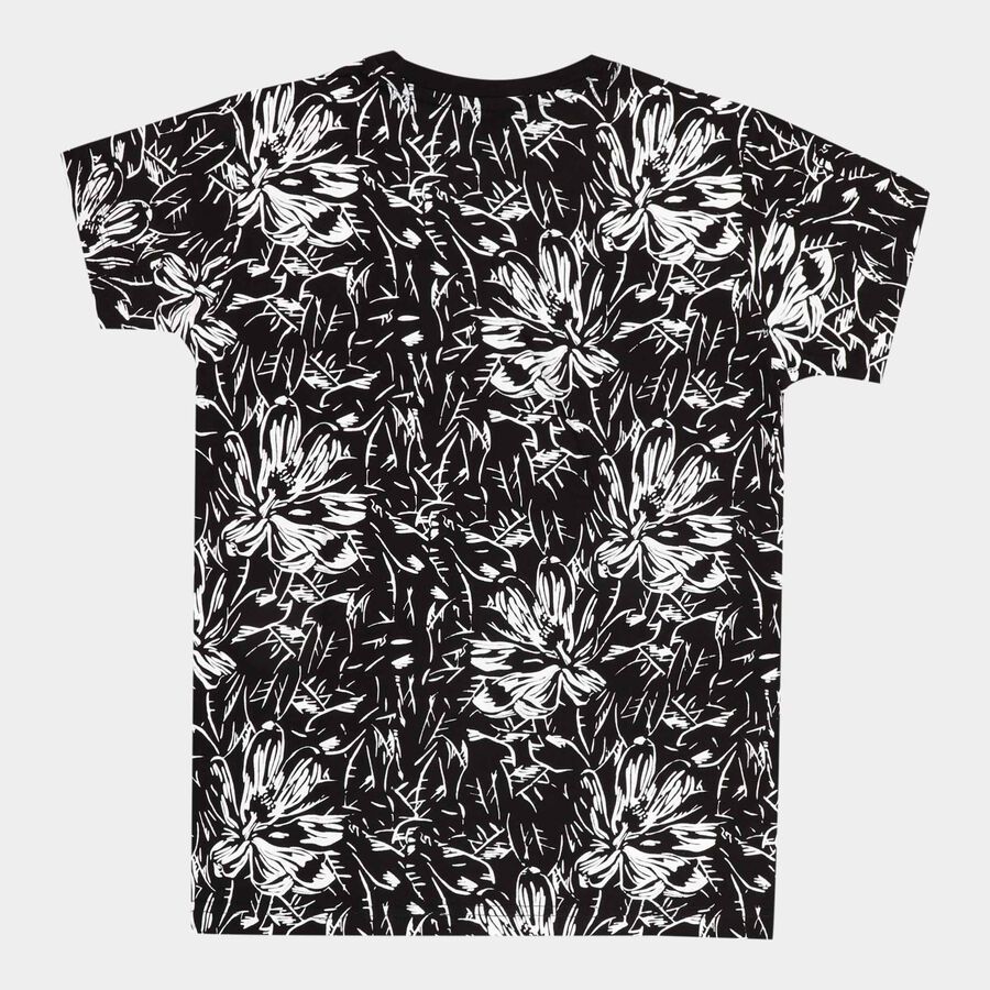 Boys Cotton T-Shirt, Black, large image number null