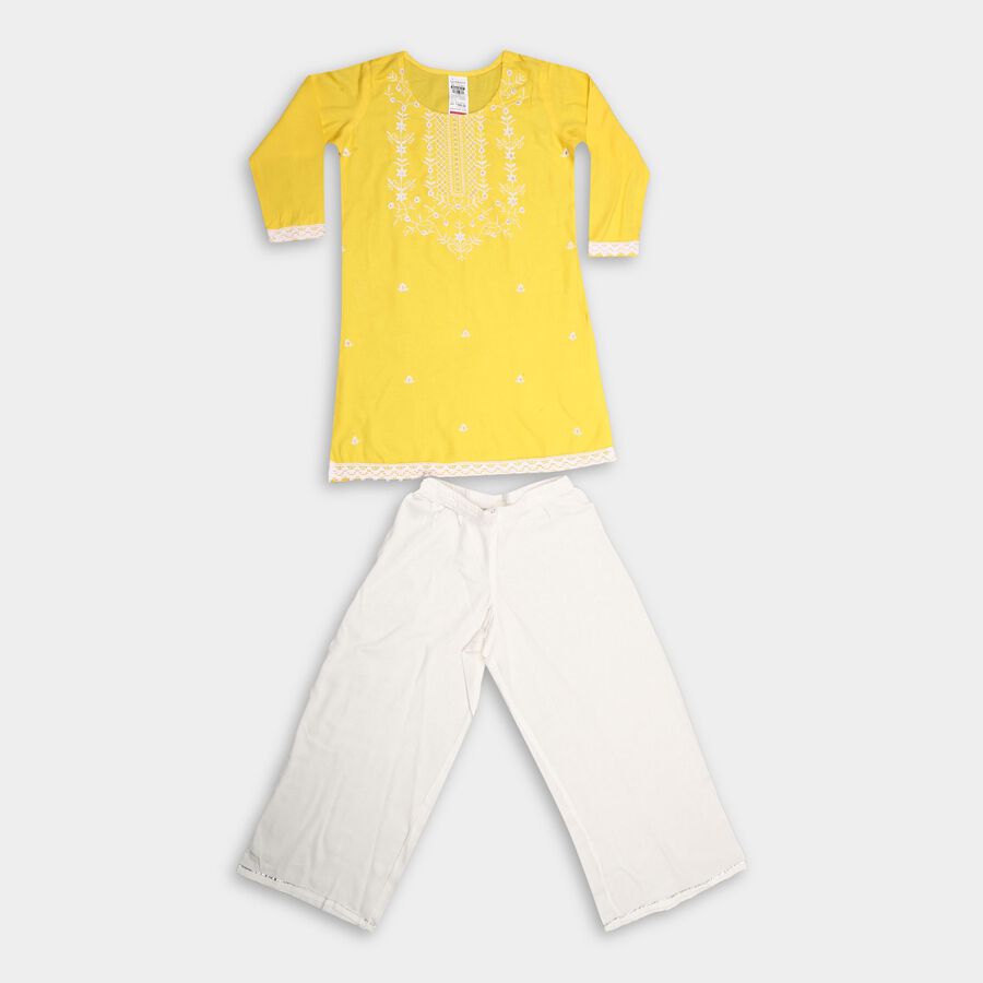 Girl's Fusion Set, पीला, large image number null