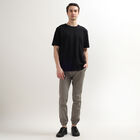 Men's 100% Cotton Slim Fit Casual Trousers, हल्का ग्रे, small image number null