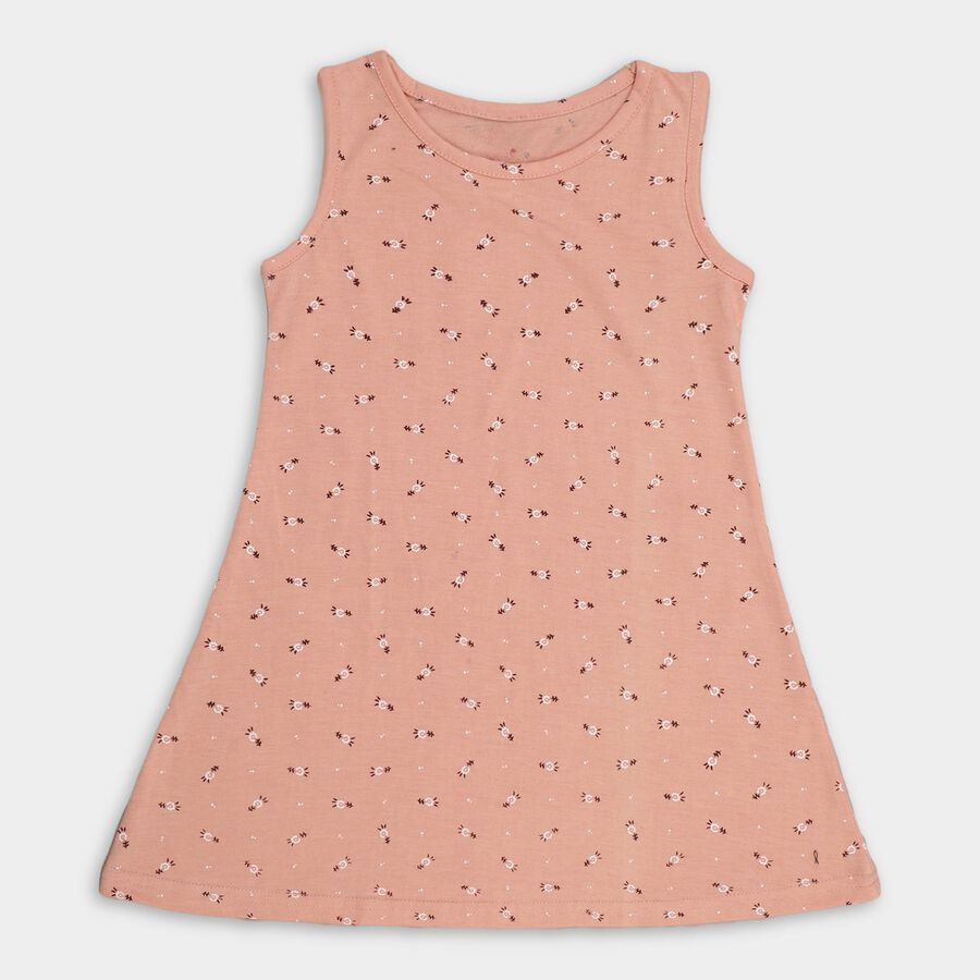 Girls' Frock , Peach, large