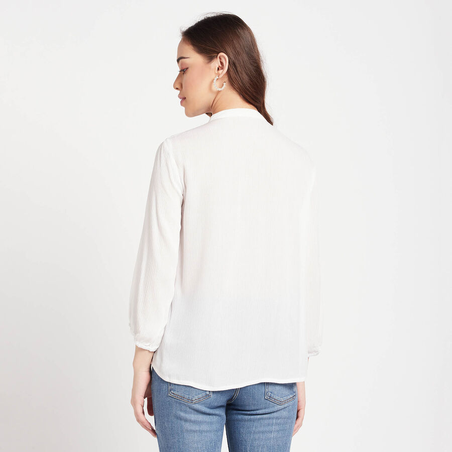 Embellished Full Sleeve Shirt, Off White, large image number null