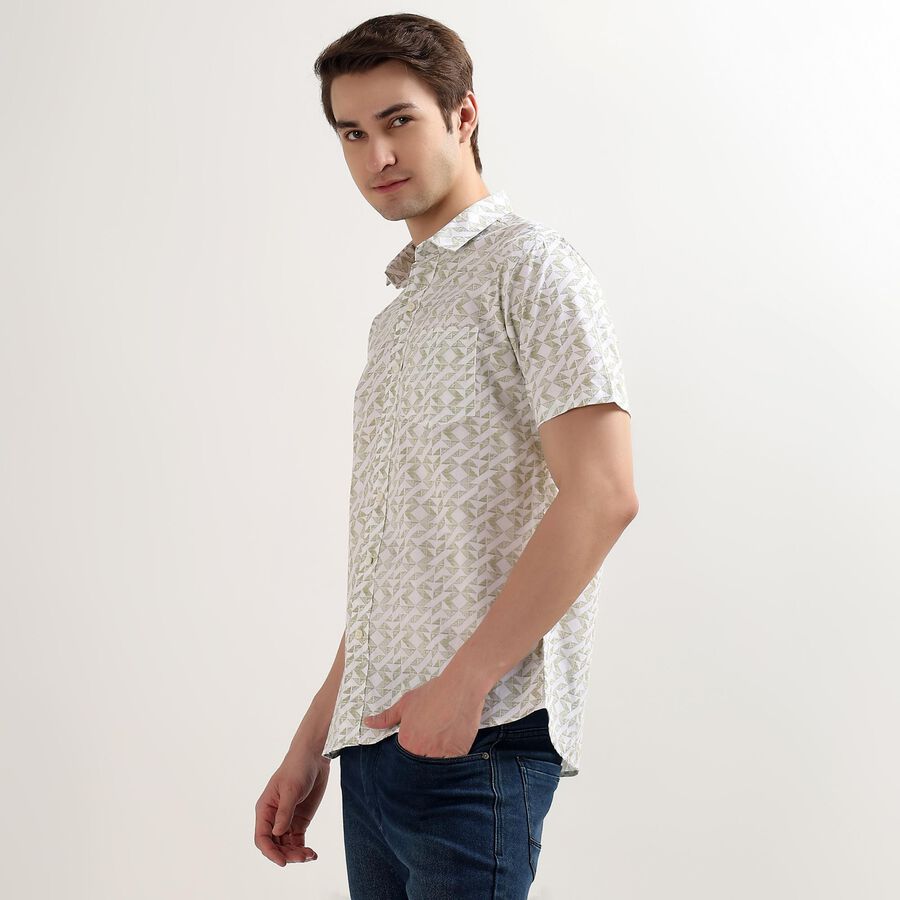 Men's 100% Cotton Regular Collar Casual Shirt, हल्का हरा, large image number null