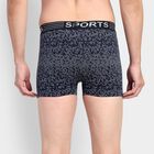 Men's 100% Cotton Trunks, Navy Blue, small