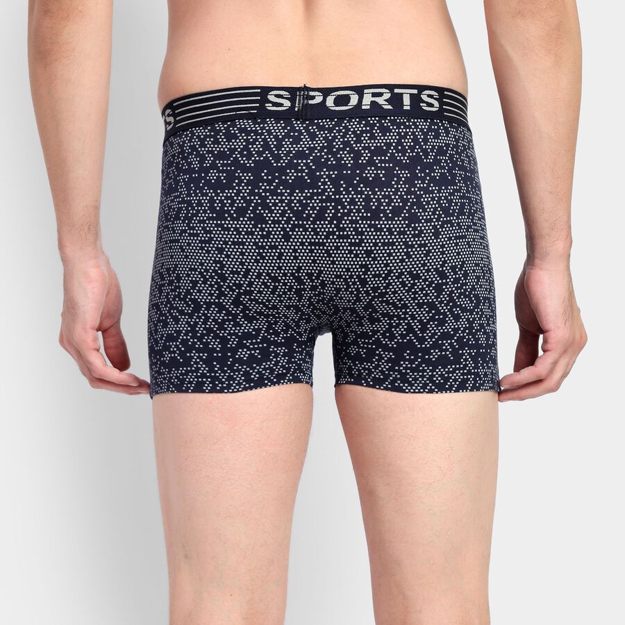 Men's 100% Cotton Trunks, Navy Blue, large