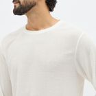 Men's Snow White Crew Neck Casual T-Shirt, White, small image number null