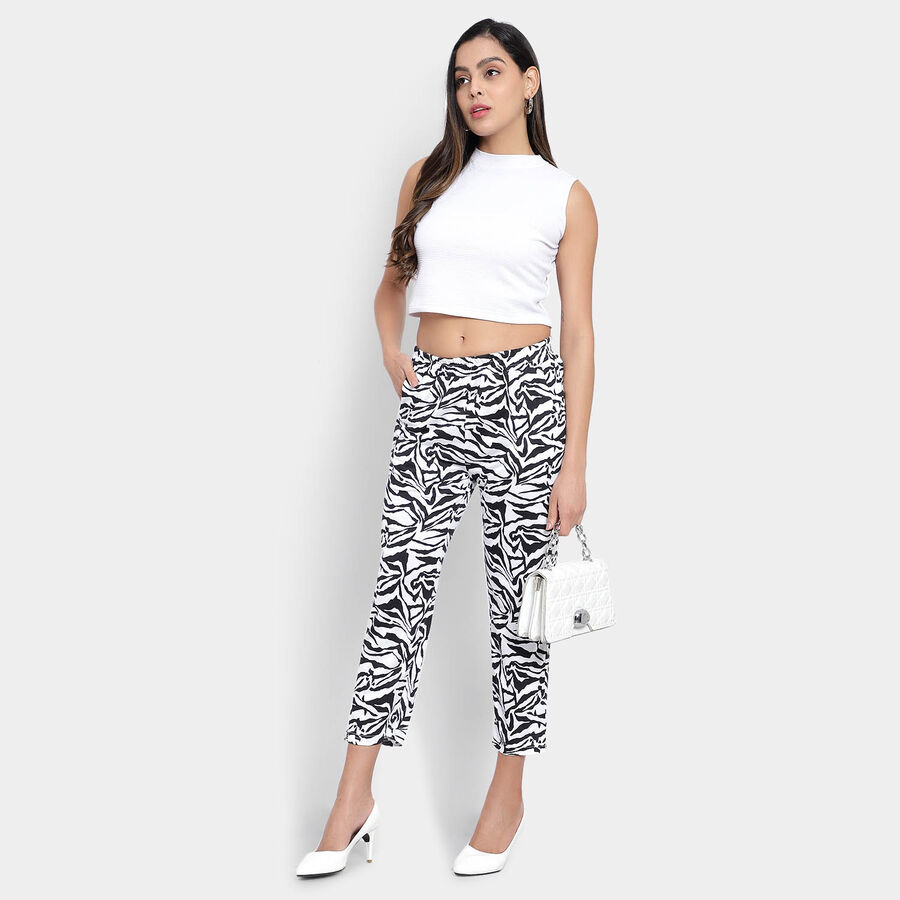 Solid Trousers, White, large image number null