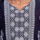 Printed Kurta, Navy Blue, small image number null