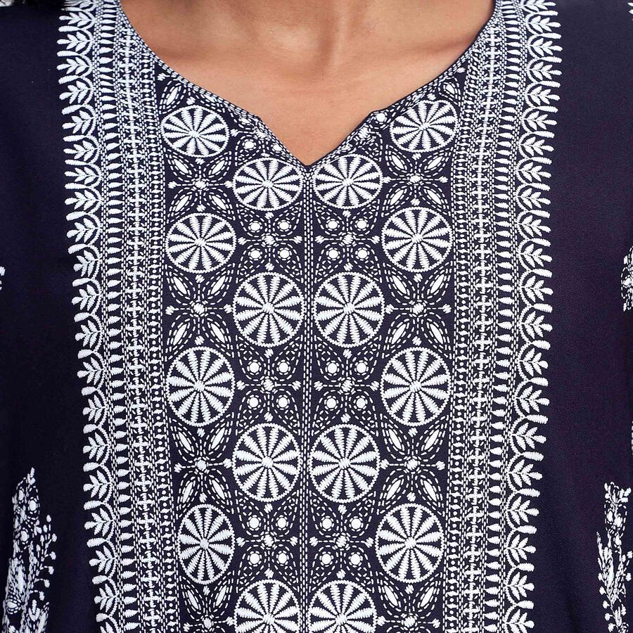 Printed Kurta, Navy Blue, large image number null