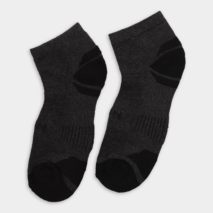 Men's Socks (Pack of 3), Charcoal, large
