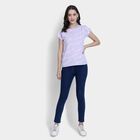 Ladies' Round Neck T-Shirt , बैंगनी, small image number null