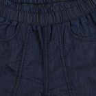 Girls' Navy Blue Regular Fit Pull-On Jeans, गहरा नीला, small