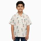 Boys' 100% Cotton Casual Shirt, Off White, small image number null