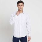 Checks Regular Collar Formal Shirt, White, small image number null