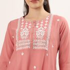Women's Pink Floral Printed Ethnic Set, हल्का गुलाबी, small