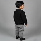 Infants' Dark Grey Round Neck Solid Baba Suit, Dark Grey, small image number null