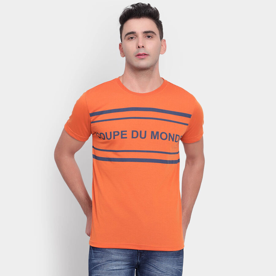 Round Neck T-Shirt, Orange, large image number null