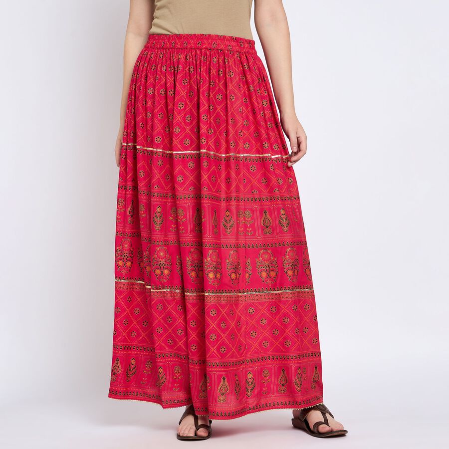 Ladies' Lehenga Skirt, रानी (फ्यूशिया), large image number null