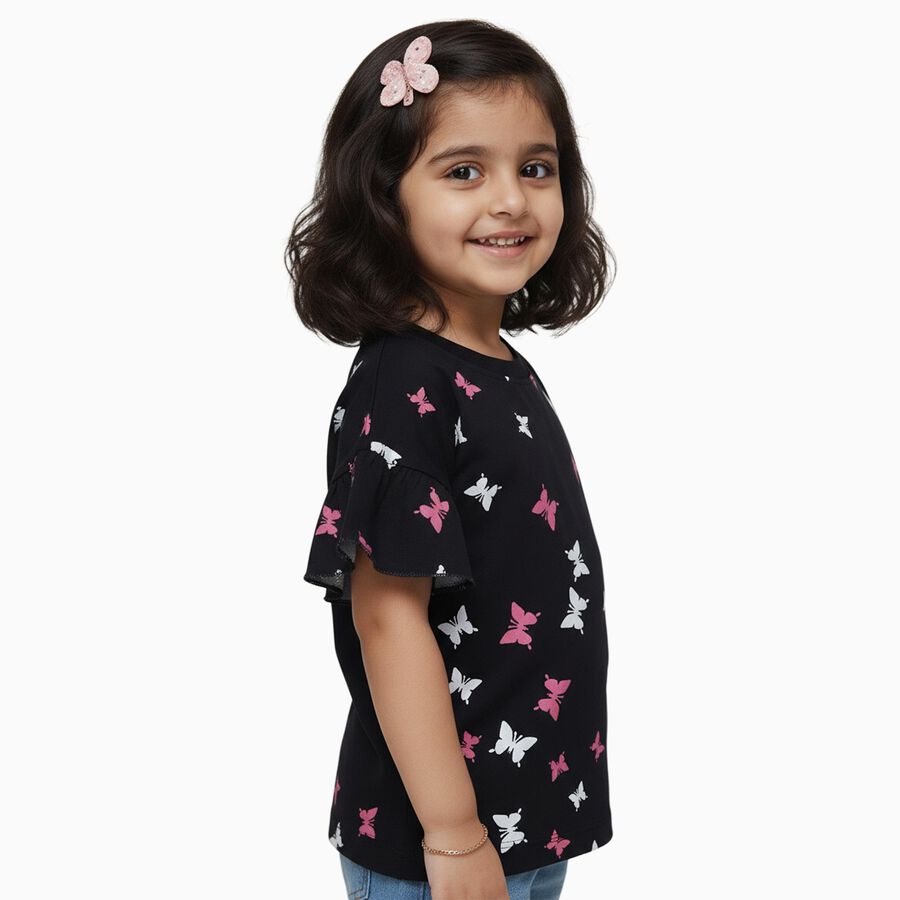 Girls' T-Shirt, Navy Blue, large