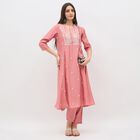 Women's Dusty Rose Pink Embroidered Ethnic Set, Light Pink, small image number null