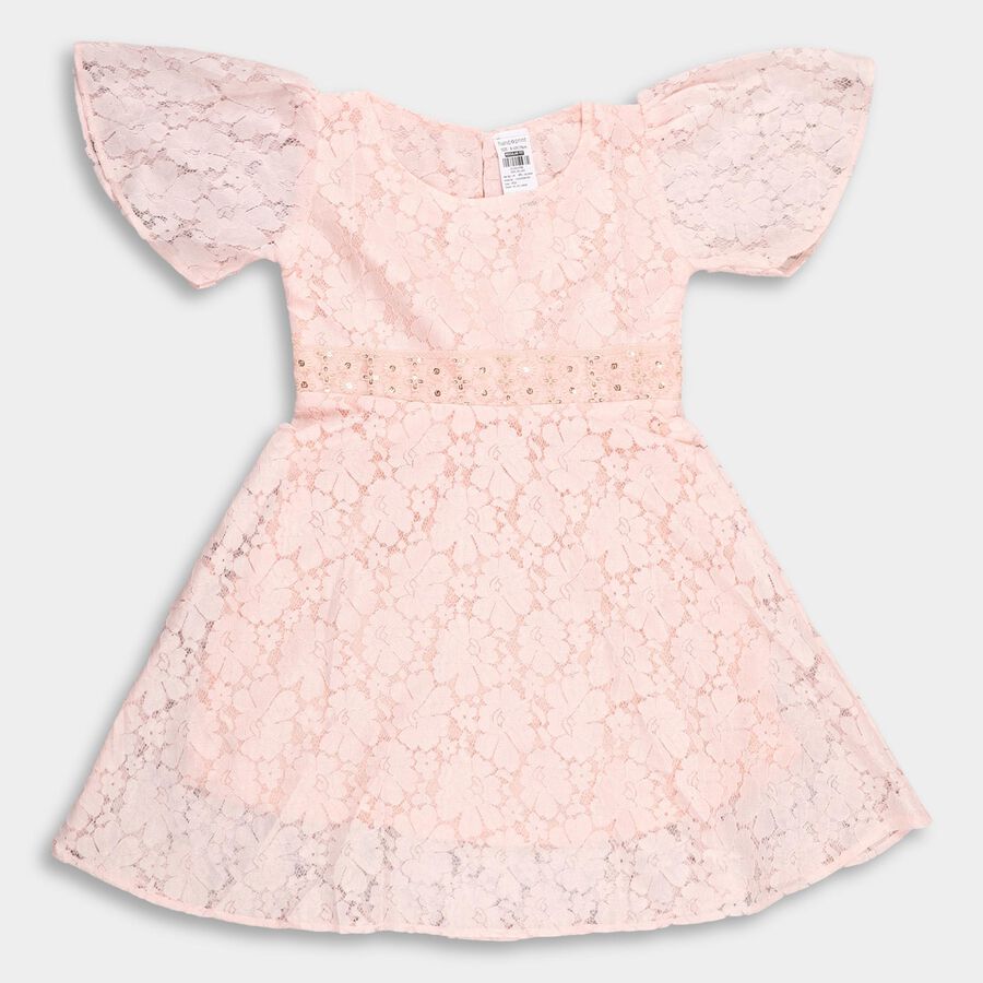 Girls' Dress , Peach, large image number null