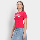 Ladies' 100% Cotton Crop  Top, गुलाबी, small image number null