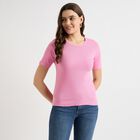 Ladies' Round Neck T-Shirt, Pink, small image number null