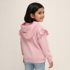 Girls Light Pink Hooded Casual Sweatshirt, Light Pink, small image number null