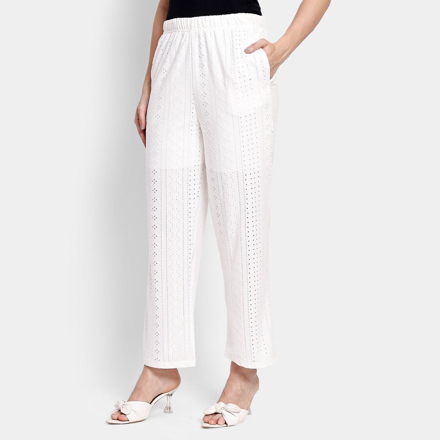 Ladies' Trousers, ऑफ व्हाइट, large image number null