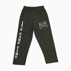 Boys' Deep Olive Green Gaming Print Cotton Blend Pyjama, ओलिव, small image number null