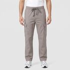 Men's Grey Slim Fit Drawstring Cargo Trousers, हल्का ग्रे, small