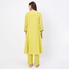 Women's Light Sage Green Floral Printed Ethnic Set, Light Green, small