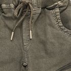 Boys' Muted Olive Green Regular Fit Cargo Trousers, ओलिव, small image number null