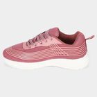 Women's Pink Lace-Up Sneakers, गुलाबी, small