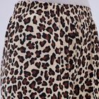 Women's Beige Leopard Print Relaxed Fit Harem Pants, भूरा, small image number null