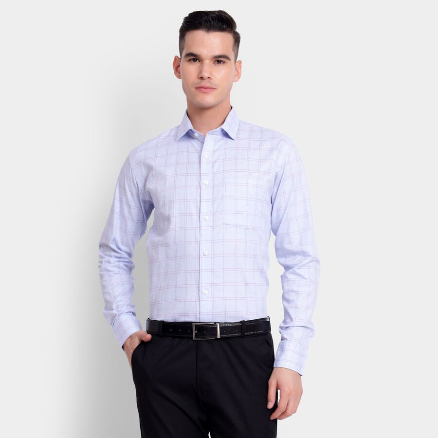 Men's Cotton Formal Shirt, Light Blue, large image number null