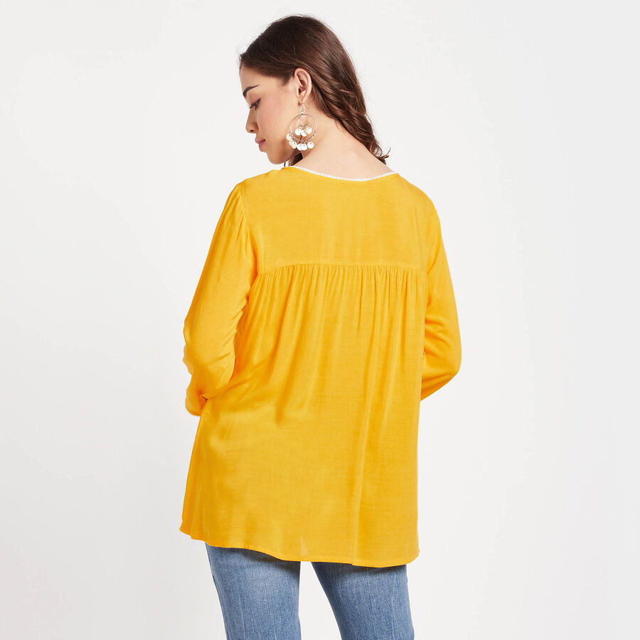 Solid Kurti, पीला, large image number null