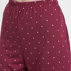 Cotton Printed Night Suit, Maroon, small image number null