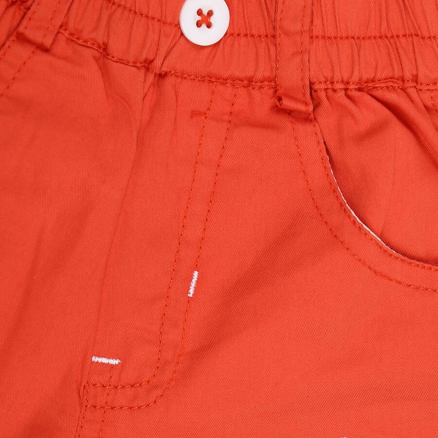 Infant Boys' 100% Cotton Baba Suit, Rust, large image number null