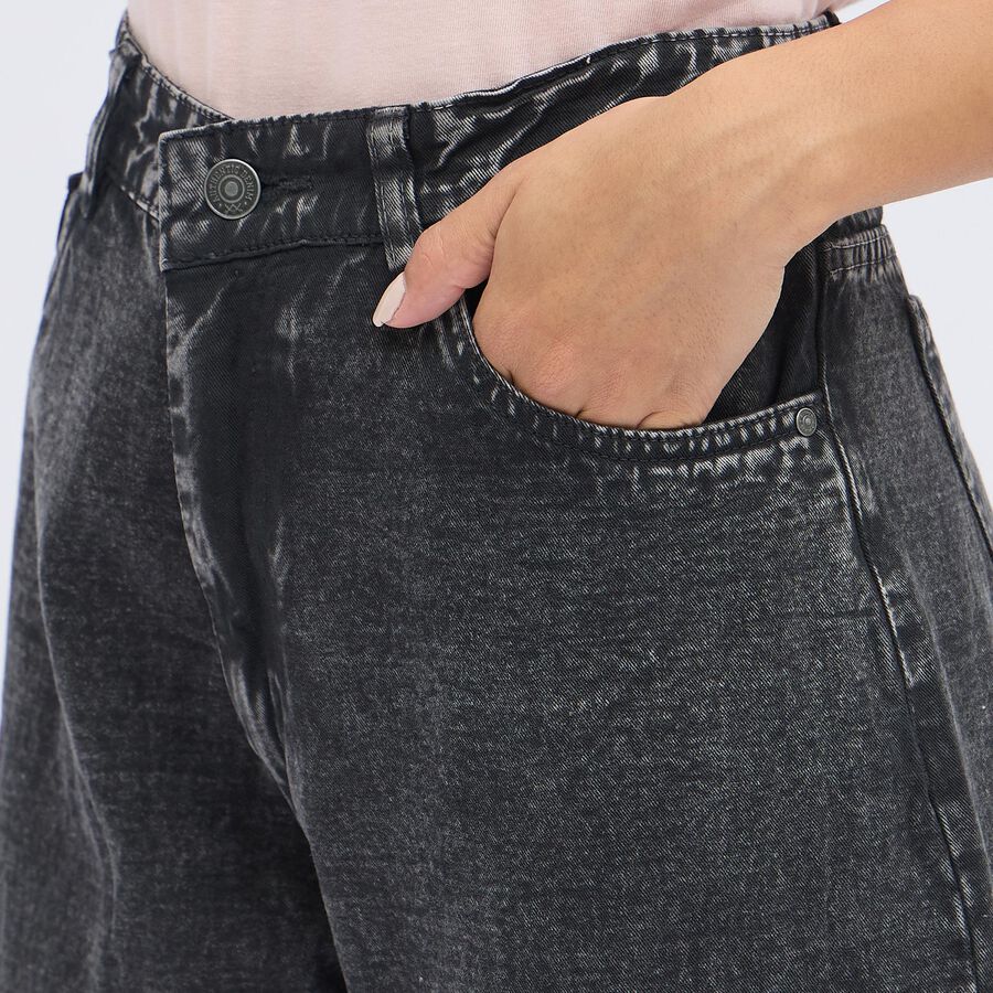 Women's Charcoal Black Regular Fit High-Rise Jeans, Dark Grey, large image number null