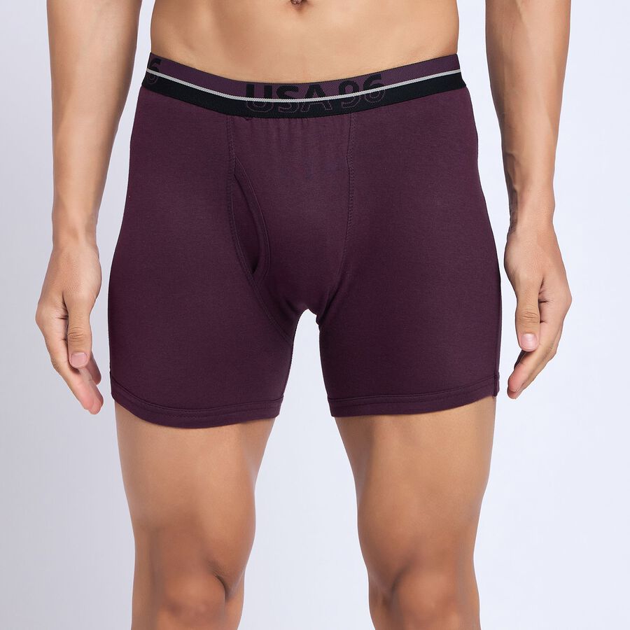 Men's 100% Cotton Trunks, वाइन, large image number null