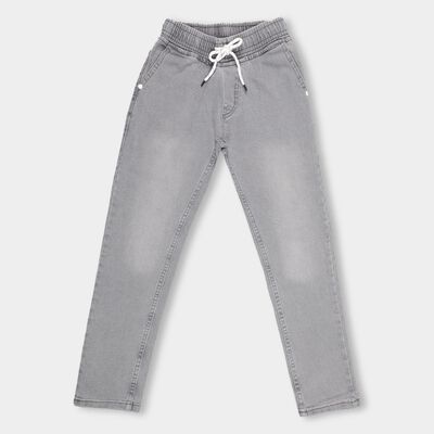 Boys' Light Grey Regular Fit Basic Jeans