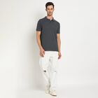 Men's Collared Half Sleeves T-Shirt, Dark Grey, small image number null