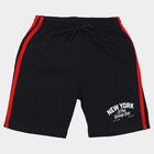 Boys Navy Blue Regular Fit Casual Bermuda Shorts, Navy Blue, small