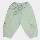 Infants' Light Sage Green Elasticated Cargo Trousers, Light Green, small image number null