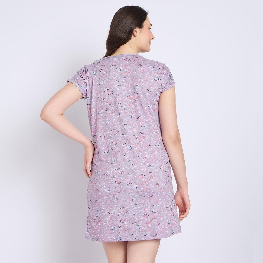 Ladies' Nighty , मिश्रित मध्यम ग्रे, large image number null
