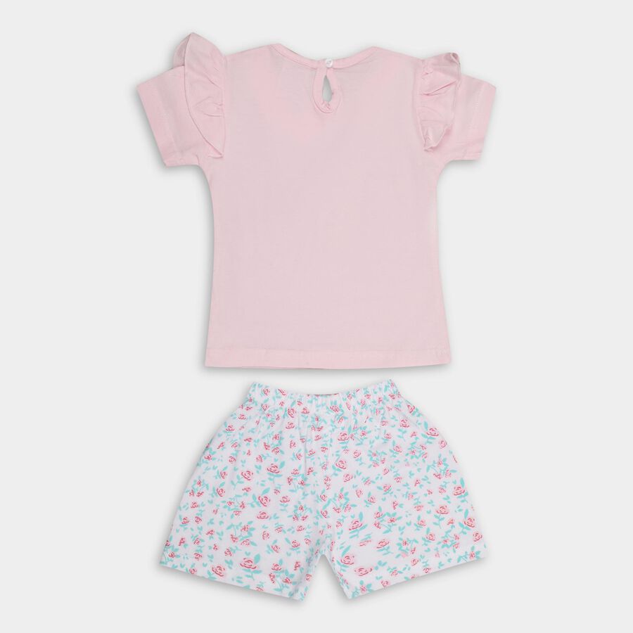 Infants' 100% Cotton Short Set, हल्का गुलाबी, large
