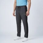 Men's Grey Slim Fit Zip Pocket Track Pants, Dark Grey, small