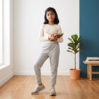 Girls Grey Long Johns Thermal, हल्का ग्रे, small