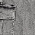 Boys' Faded Grey Relaxed Fit Cargo Jeans, Light Blue, small image number null